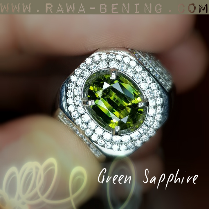 cincin safir hijau premium